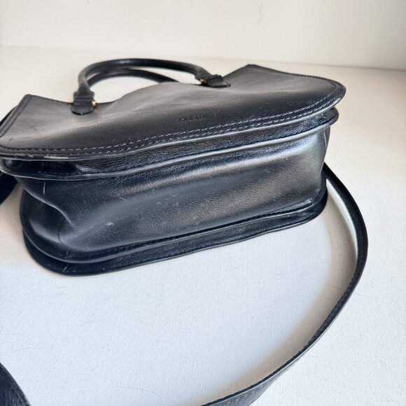 Fossil Ryder Black Leather Tore Bag w Charm - Picture 4 of 7